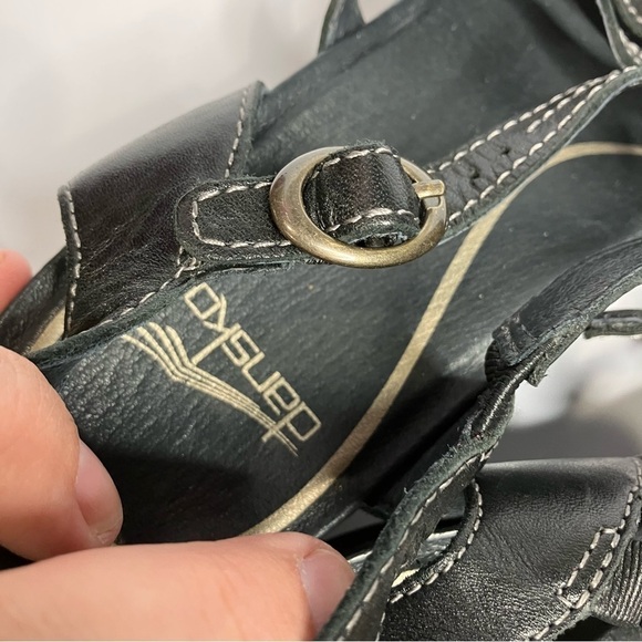 Dansko black leather sandals size 39 - Picture 4 of 8